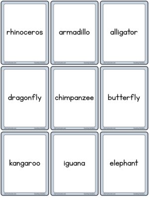 Preview of Word cards, Small