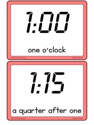 Preview of Digital time with phrases, Medium