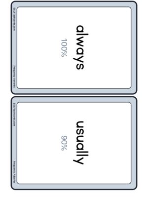 Preview of Word cards with percent, Medium