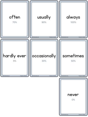 Preview of Word cards with percent, Small