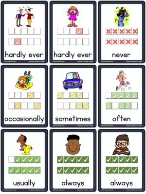 Action Verbs with Frequency Adverb Prompts
