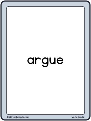 Preview of Word cards (verb only), Large