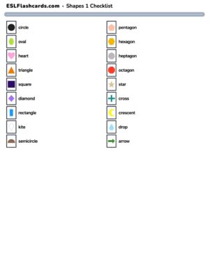 Preview of Checklist, Colour Group 1