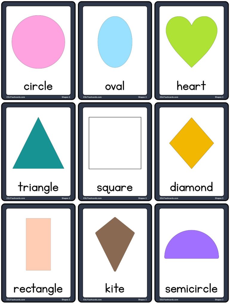 Shapes - ESL Flashcards