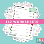 icon 140 action verb worksheets