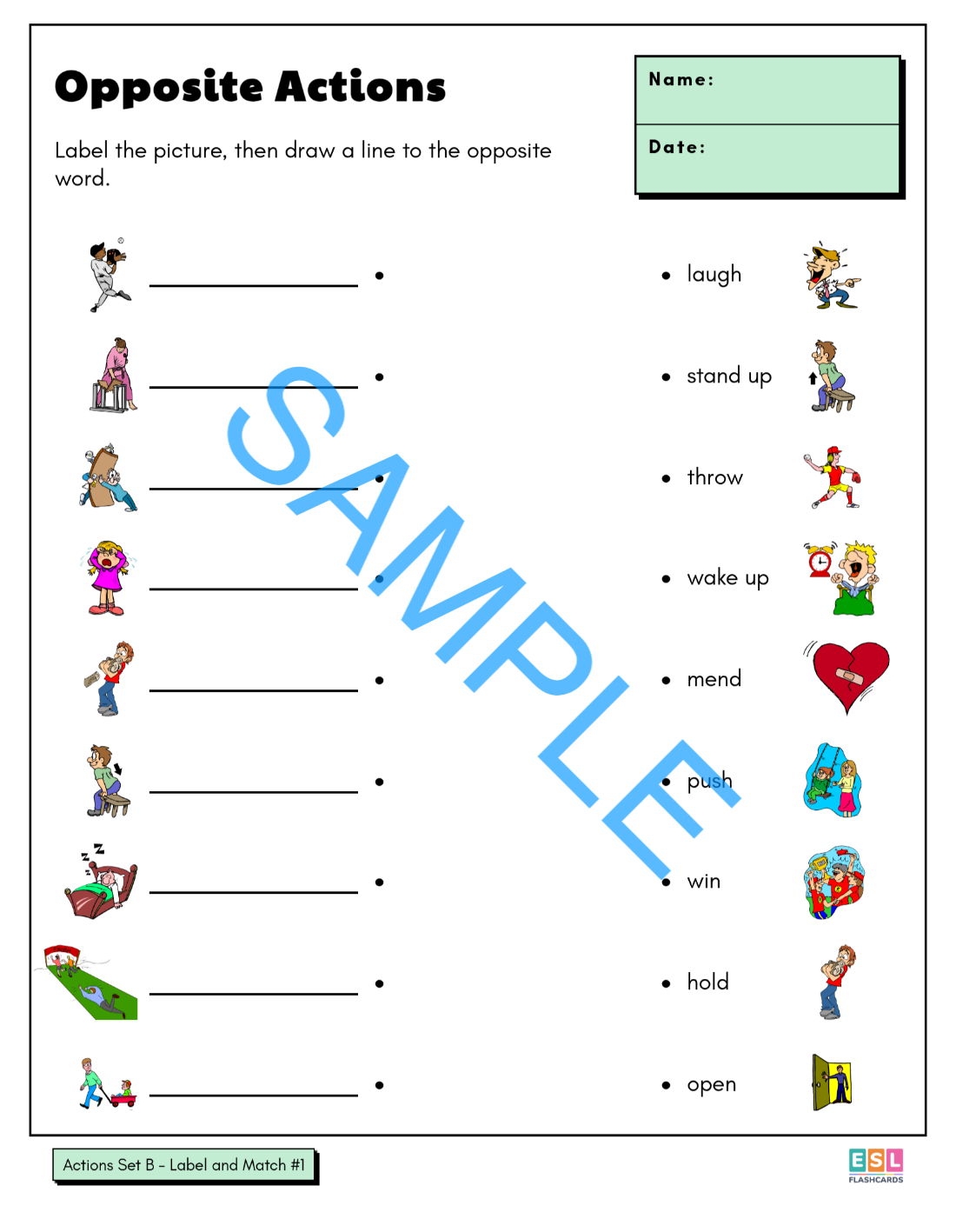 Worksheet Package #1: Action Verbs - Image 4