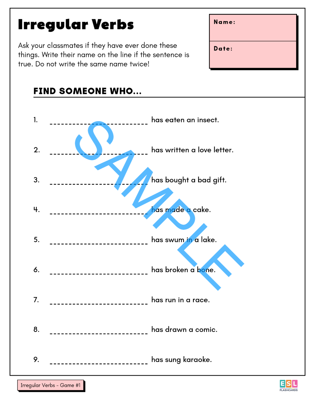 Worksheet Package #1: Action Verbs - Image 9