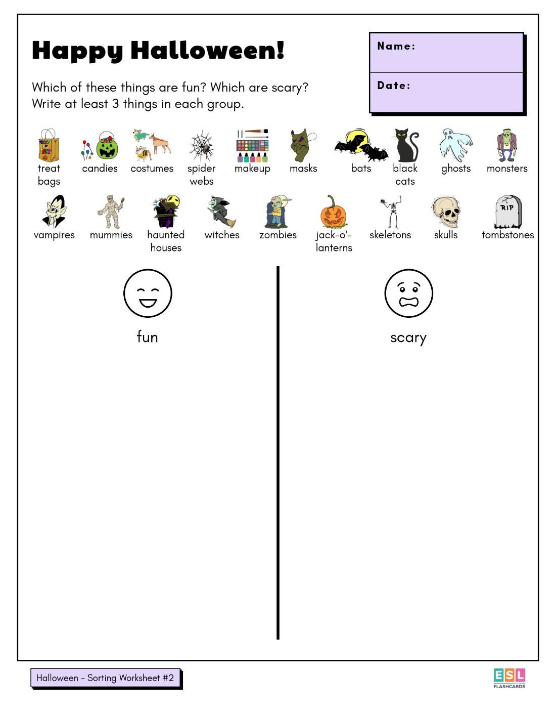 Halloween Worksheets - Image 2