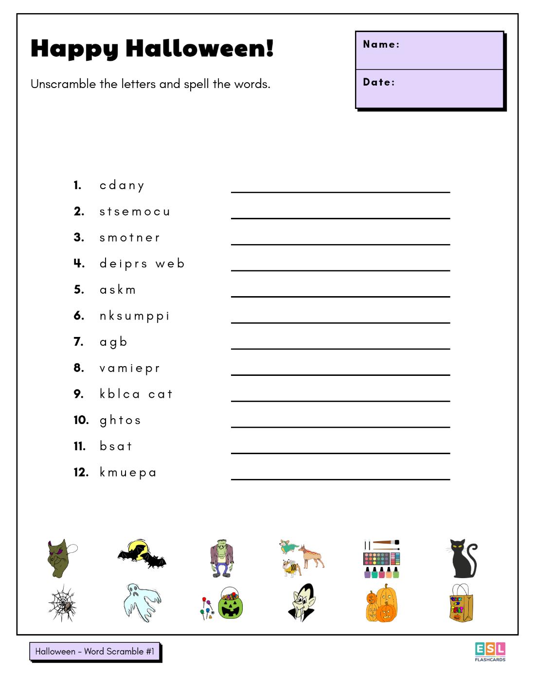 Halloween Worksheets - Image 3