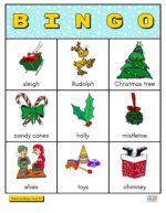 example 3x3 Christmas Bingo card