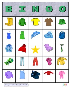 Clothing Bingo