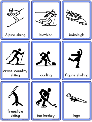 winter Olympic flashcards